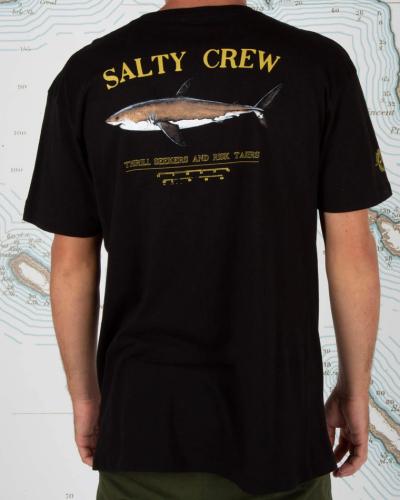 t shirt salty crew bruce premium noir coton